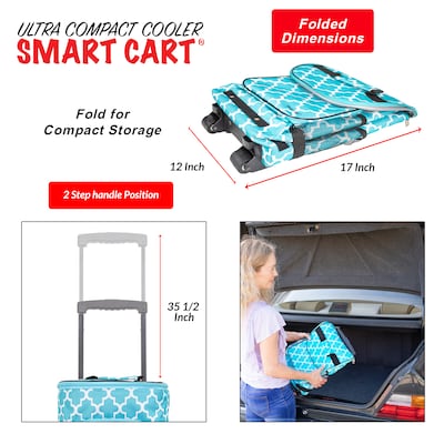 Dbest Ultra Compact Cooler Smart Cart, Moroccan Tile (01-767MB)