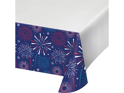 Creative Converting Fourth of July Tablecloth, Multicolor, 3/Pack (DTC369856TC)