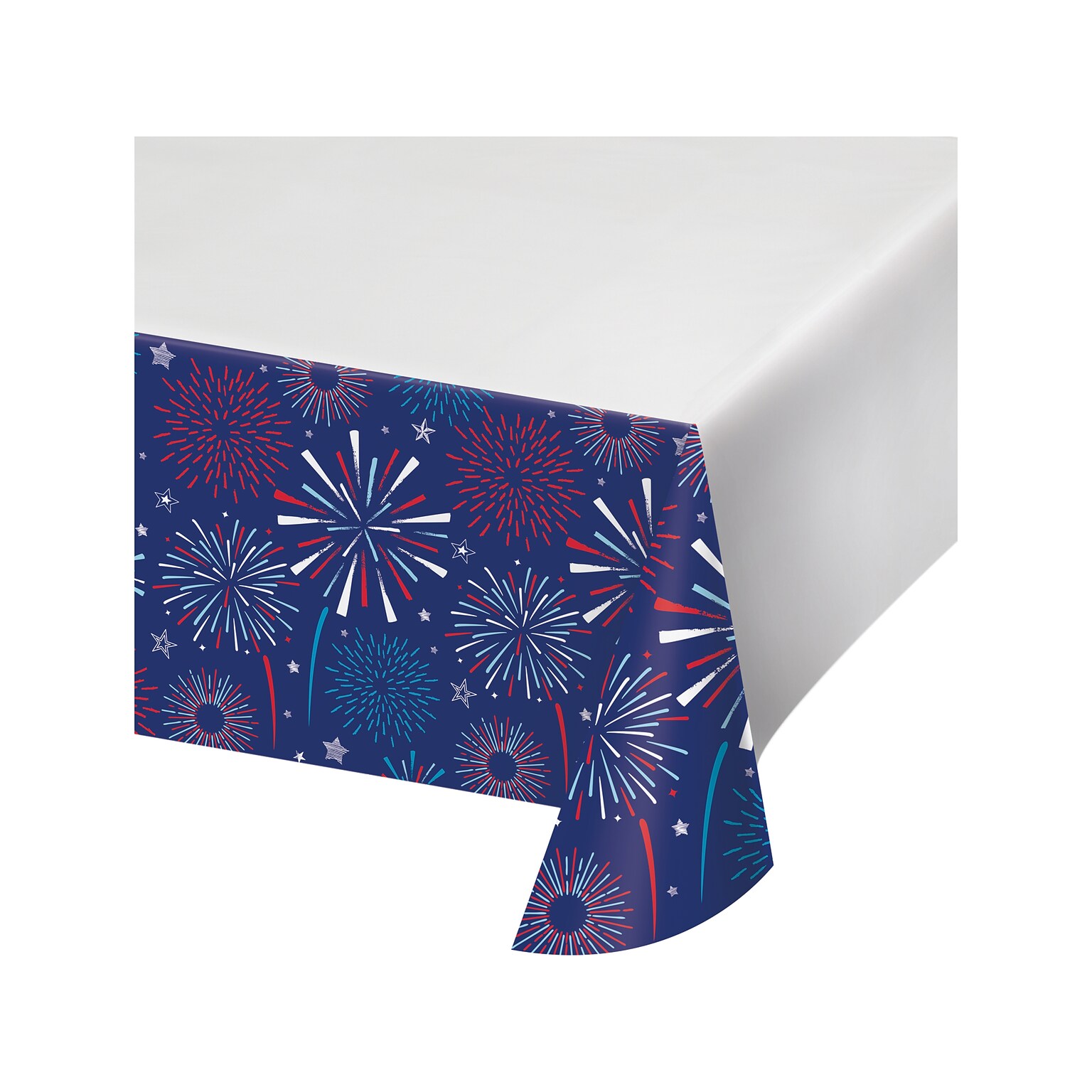 Creative Converting Fourth of July Tablecloth, Multicolor, 3/Pack (DTC369856TC)