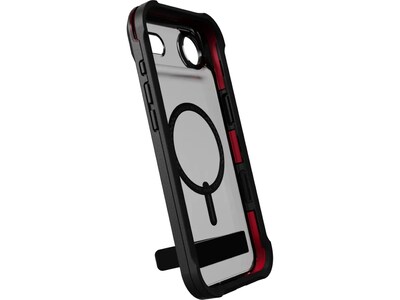 Zagg Rainier Snap with Kickstand MagSafe Phone Case for Apple iPhone 17 Air, Shock Absorbing, Smoke Black (702319173)