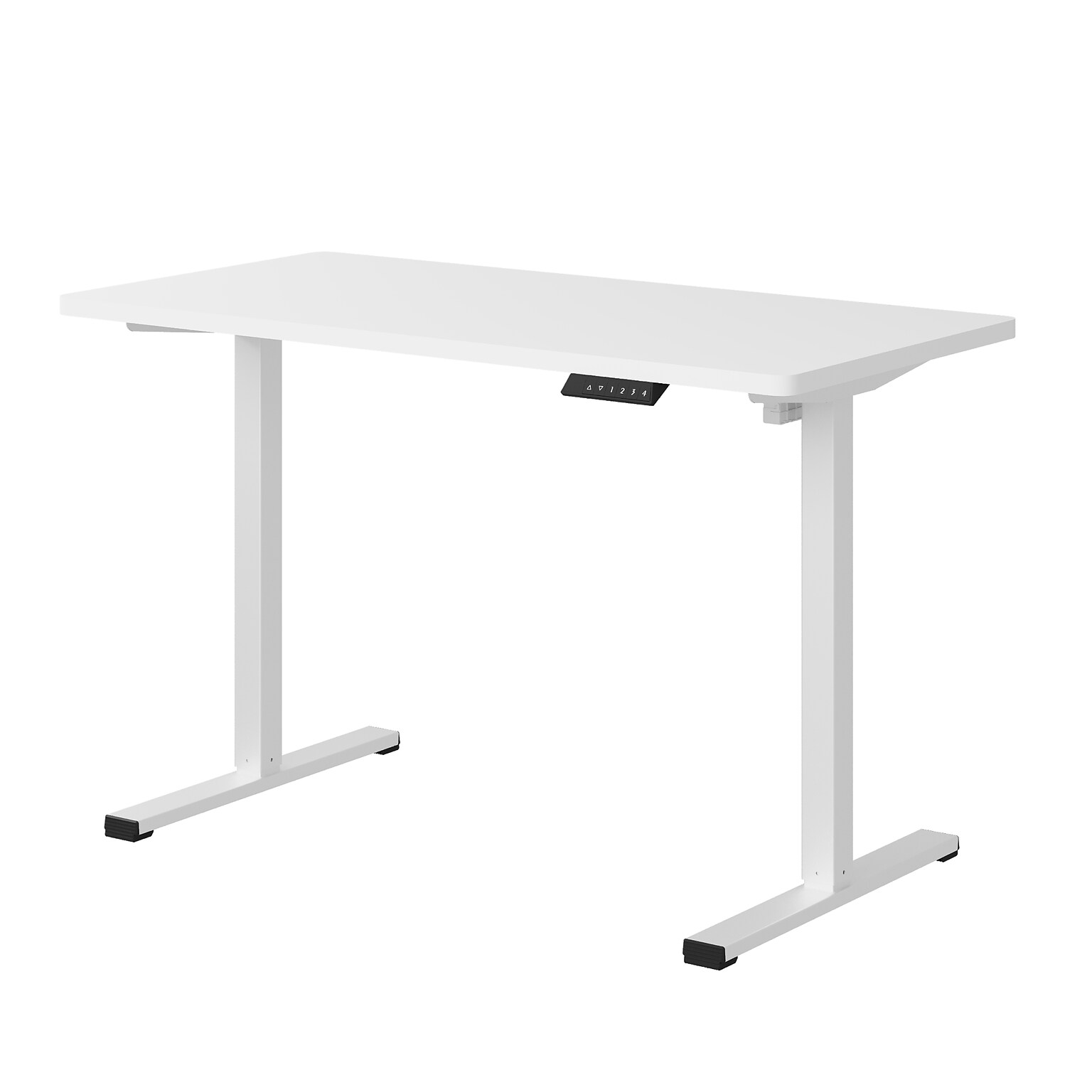 FlexiSpot ET155E 48W Electric Rectangular Adjustable Standing Desk, White
