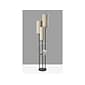 Adesso Trio 68" Matte Black Floor Lamp with Three Cylindrical Light Brown Shades (4305-01)