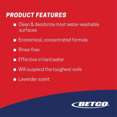 Betco Spectaculoso Multipurpose Cleaner, Lavender Scent, 67.6 oz., 4 Bottles/Carton (102347-00)