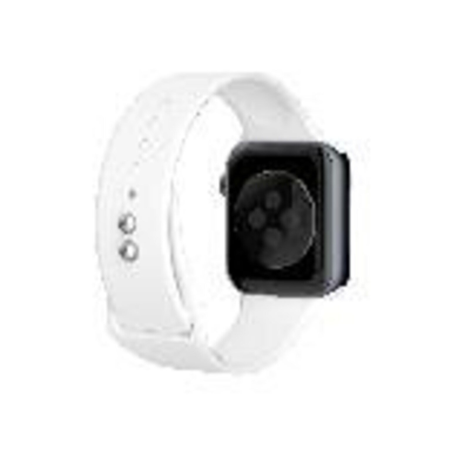 LAX Dual Clasp Silicone Band for Apple Watch, White