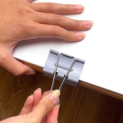 Officemate EZ Large Binder Clips, Gray, 16 Clips/Pack (99216)