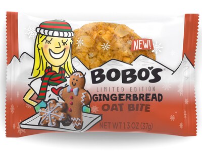 Bobos Gluten Free Gingerbread Oat Bites, 1.3 oz., 10 Bites/Box (529-D)