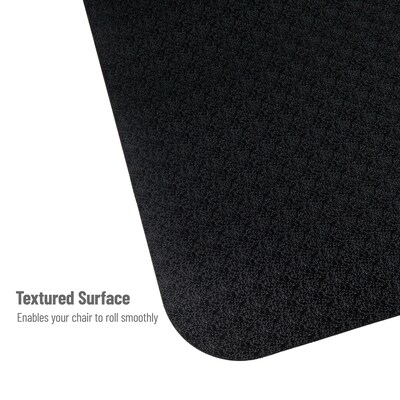 Mind Reader Hard Floor Chair Mat with Lip, 36" x 48'', Black (OFFCMAT-BLK)