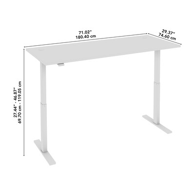 Bush Business Furniture Move 60 Series 72"W Electric Adjustable Standing Desk, Natural Elm (M6S7230NEWK)