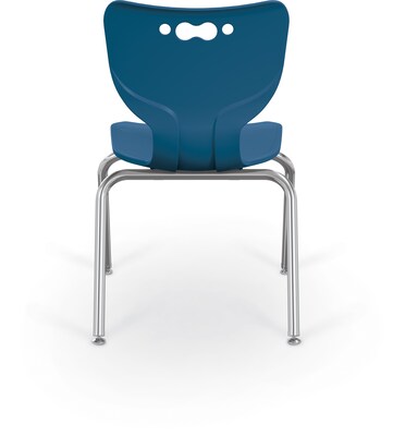 MooreCo 14 Hierarchy Student Chair with 4 Legs, Endless Sea/Chrome Base (703673561457)