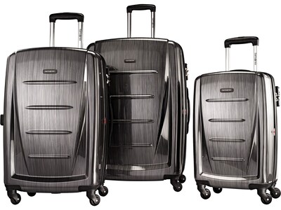 Samsonite Winfield 2 Fashion Polycarbonate 3-Piece Luggage Set, Charcoal (56847-1174)