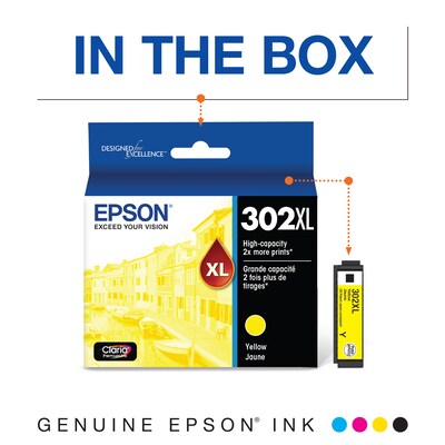 Epson T302XL Yellow High Yield Ink Cartridge