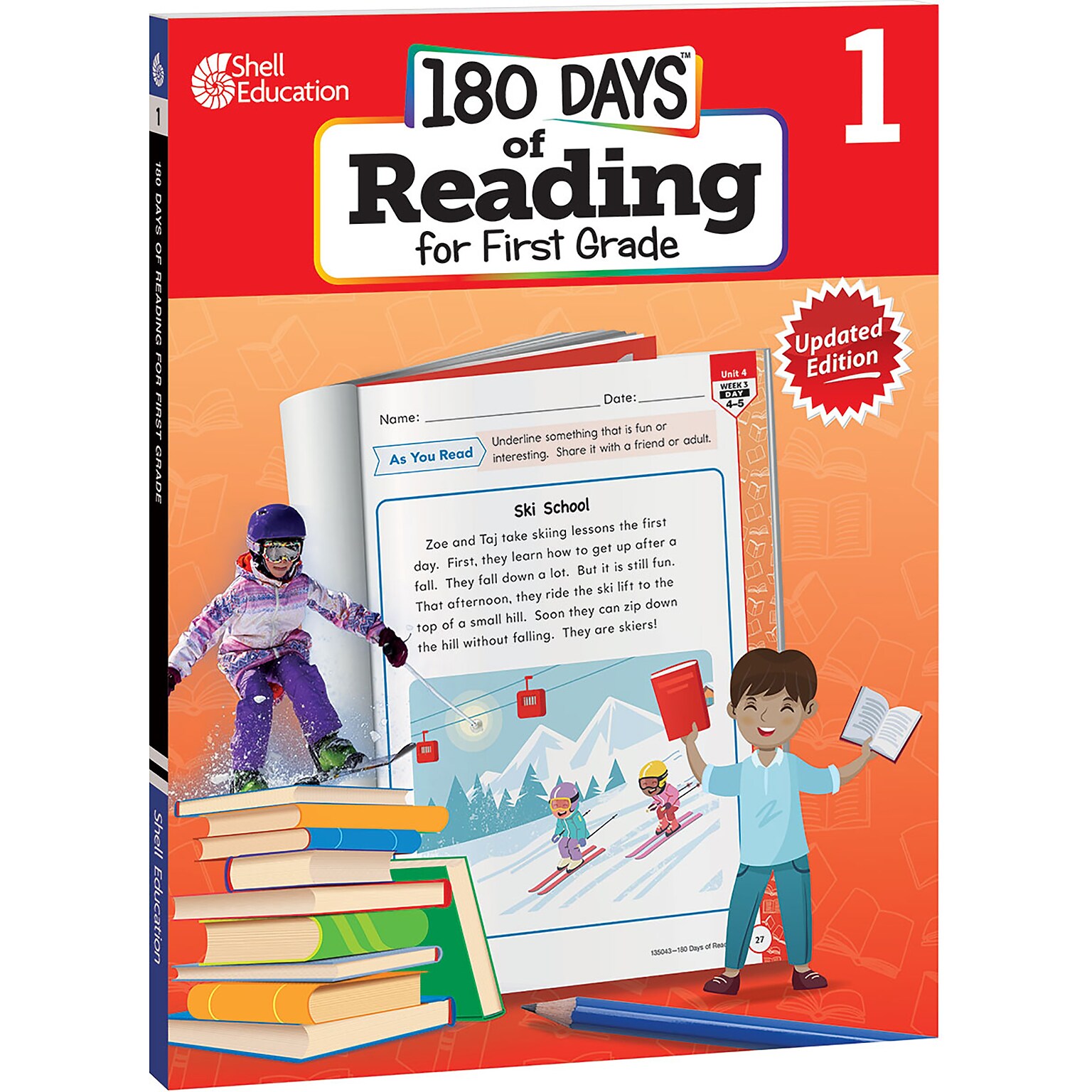 Shell Education 180 Days of Reading 2nd Edition, Grade 1 (SEP135043)