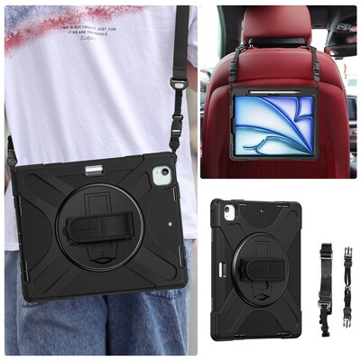 SaharaCase Raider-X Series Heavy Duty Case for iPad Air 13" (M3/M2), Scorpion Black (TB00416)