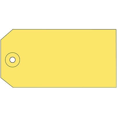 Quill Brand® Plain Shipping Tag, 4-3/4 x 2-3/8, Yellow, 1000/Box (764303YW)