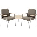 Lesro Mystic Reception Collection in Deluxe Fabric; 2 Chairs with Corner Table