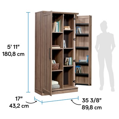Sauder HomePlus 71"H Storage Cabinet with 12 Shelves, Salt Oak (422428)