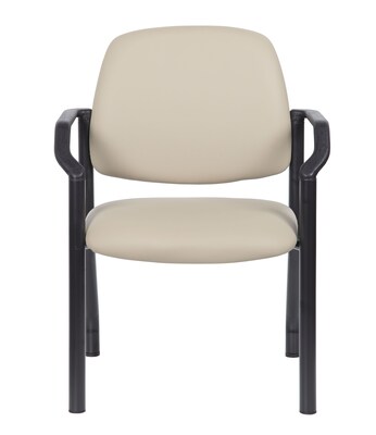 Boss Office Products Bariatric Vinyl Guest Chair, 300 lb. Capacity, Beige (B9591AM-BG)