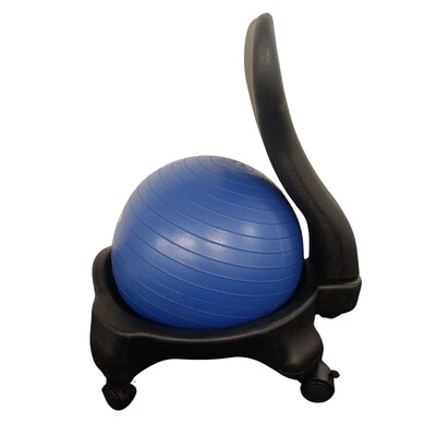 Bintiva Stability Ball Chair, Child, Black/Blue (BNVBLCHRBLU)