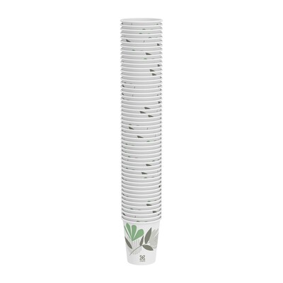 Dixie Pathways Poly Paper Hot Cups, 10 oz., White, 1000/Carton (2340PATH)