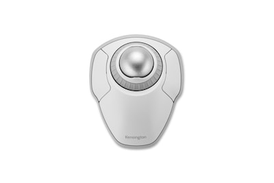 Kensington Orbit Ambidextrous Wireless Trackball with Scroll Ring, White (K70991WW)