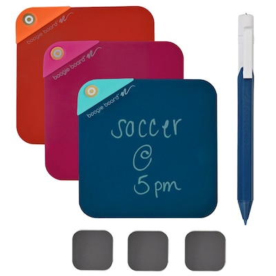 Boogie Board VersaNotes Starter Pack Reusable Notes, Tricolor, 3/Pack (VN10M60001)