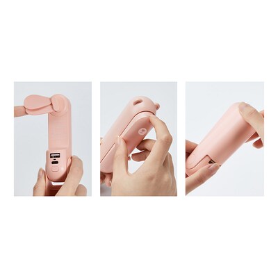 JisuLife F8 Handheld Fan, Pink, 2/Pack (F8-Pink-KIT-2)