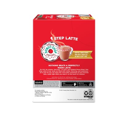 The Original Donut Shop One-Step Red Velvet Latte Coffee Keurig® K-Cup® Pods, Dark Roast, 20/Box (5000362053)