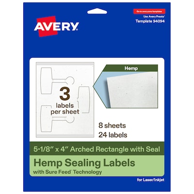 Avery Laser/Inkjet Multipurpose Labels, 5-1/8 x 4, Off-White, 24 Labels/Pack (19479370744)