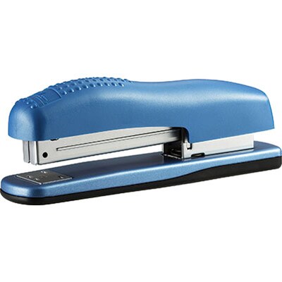 Quill Brand® Contemporary Desktop Stapler, 20 Sheet Capacity, Metallic Blue (79606Q)