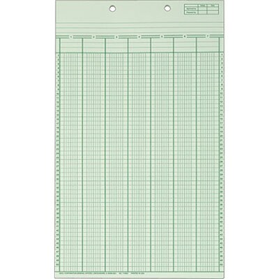 Quill® Economy Columnar Pads for Prong Fasteners; 7 Columns