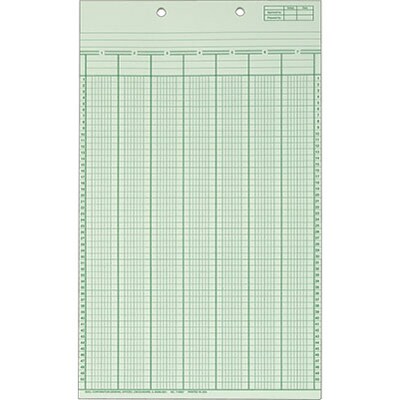 Quill® Economy Columnar Pads for Prong Fasteners; 7 Columns