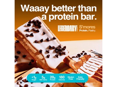 Legendary Foods S'mores Protein Pastry, 2 oz., 10/Box (10847)