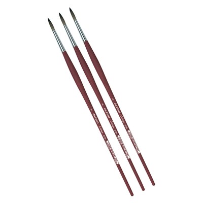 da Vinci COLLEGE Oil and Acrylic Synthetic Student Round Brush, 3 Brushes/Pack (DVXVA87308-3)