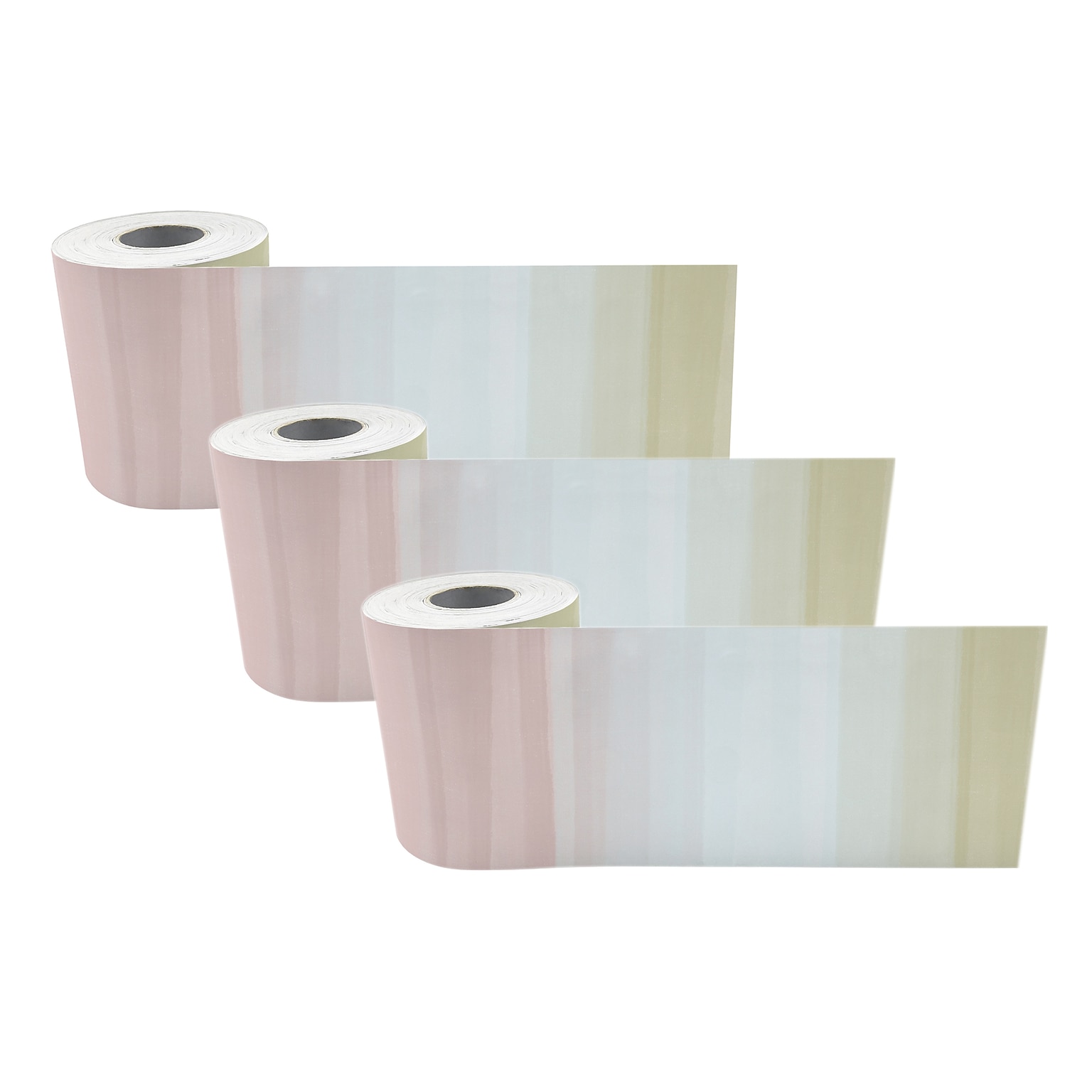 Teacher Created Resources Cool Tones Straight Rolled Border Trim, 3 x 4.17, Multicolor, 3 Packs/Bundle (TCR9169-3)