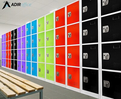 AdirOffice 72'' 4-Tier Red Storage Locker (629-204-RED)