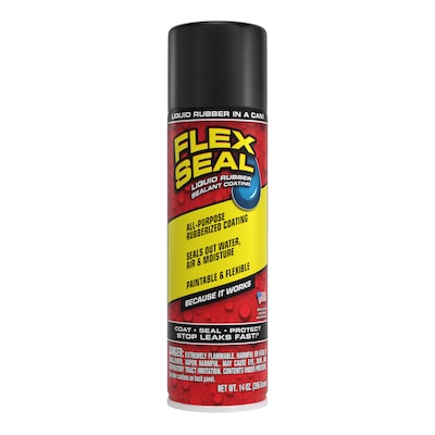 Flex Seal Liquid Rubber Sealant Coating Spray, 14 Oz., Black (FSR20)