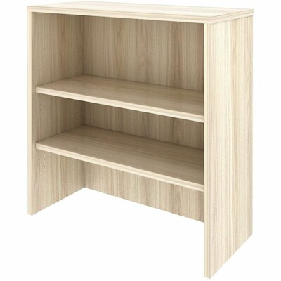 Lorell Essentials 36" 2-Shelf Bookcase with Adjustable-Shelves, Modern Elm Laminate (LLR66334)