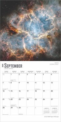 2025 BrownTrout James Webb Space Telescope 12" x 12" Monthly  Wall Calendar (9781975476465)