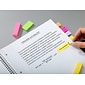 Post-it Page Marker, Assorted Colors, .5 in. x 1.7 in., 100 Sheets/Pad, 5 Pads/Pack (6705AU)