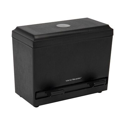 Mind Reader Plastic Straw Dispenser Pencil Dispenser, Black (STRAWDISP-BLK)