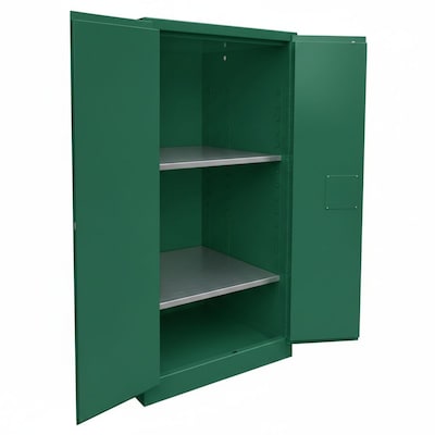 FireKing Flammable Liquids Storage Cabinet, 60 gal, Automatic Close, Green (SC60-AC-G)