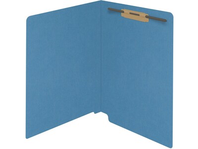 Medical Arts Press Reinforced End Tab File Folder, Straight Cut, Letter Size, Blue, 50/Box (S-01501-BLU)
