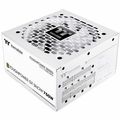 Thermaltake Toughpower GT 750W ATX 3.1 80 Plus Gold ATX Internal Power Supply, Snow White (PS-TPT-0750FNFAGU-W)