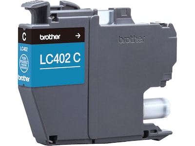 Brother LC402 Cyan Standard Yield Ink Cartridge, Prints Up to 550 Pages (LC402CS)