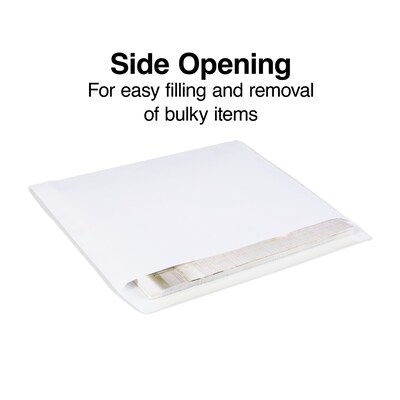 Staples® Wove Side-Opening Booklet Envelopes, 10" x 13", White, 100/Box (487765/14236)