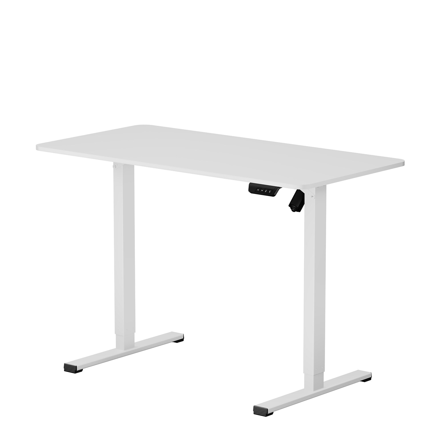 FlexiSpot EC2 48W Electric Rectangular Adjustable Standing Desk, White (EC2W-4824W)