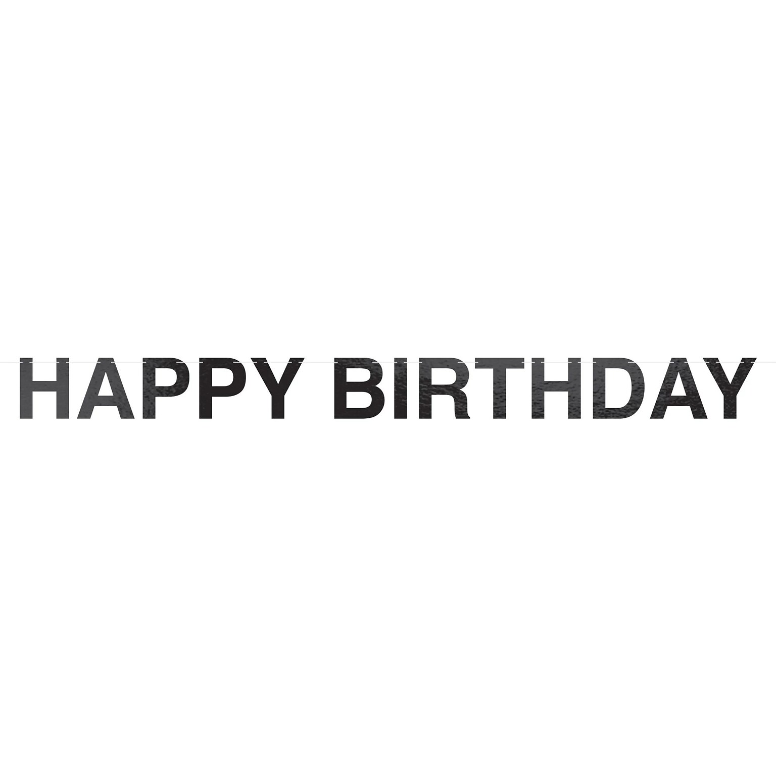 Party City Happy Birthday Letter Banner, Black (AM121075)