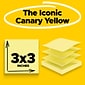 Post-it Pop-up Notes, 3" x 3", Canary Collection, 100 Sheet/Pad, 12 Pads/Pack (R330-YW)