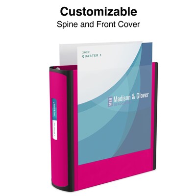 Staples® Better 2" 3 Ring View Binder with D-Rings, Pink (13570-CC)