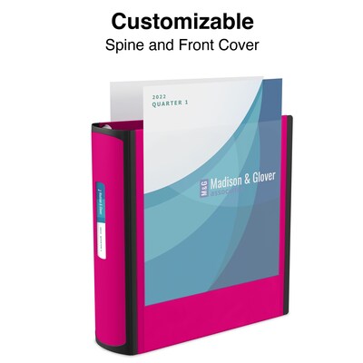 Staples® Better 2" 3 Ring View Binder with D-Rings, Pink (13570-CC)